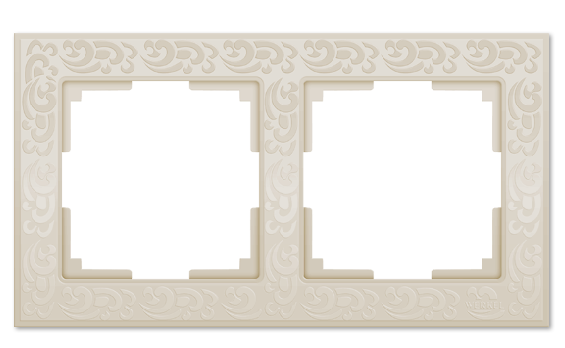 Werkel  Flock Слоновая Кость Рамка 2-местная WL05-Frame-02-ivory a028983
