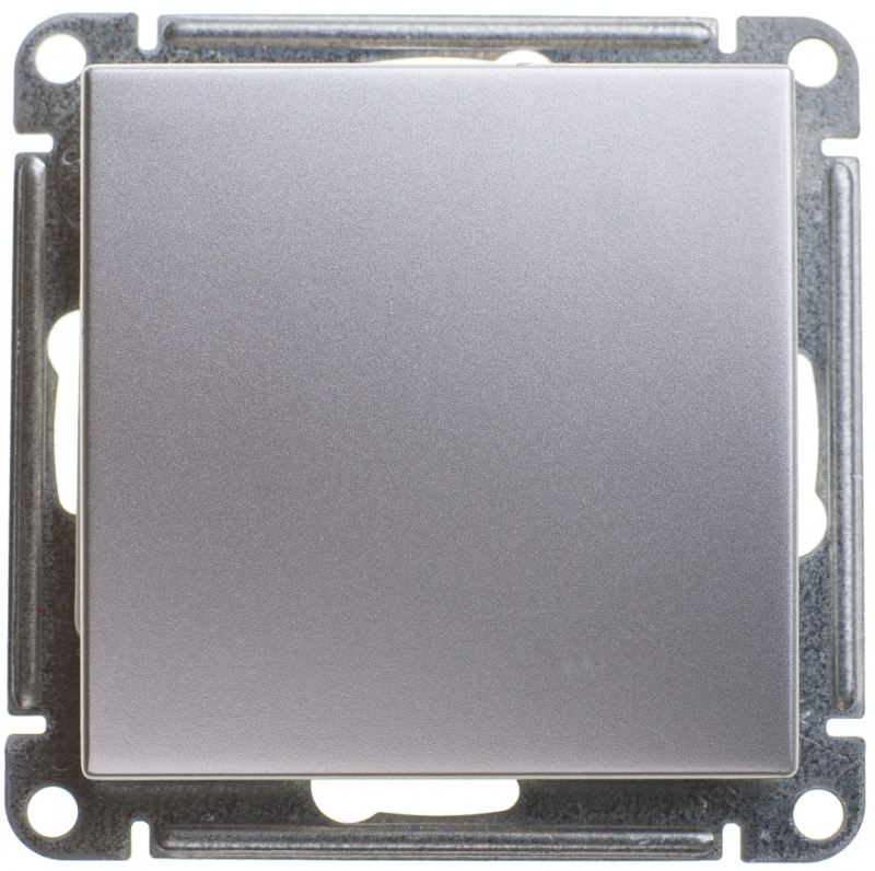 Schneider Electric  Wessen59 Матовый Хром Выключатель 1-клавишный 2-полюсный, 10АХ, механизм VS210-152-5-86 W59