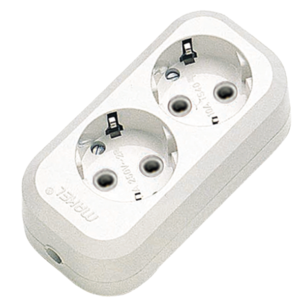 Колодка MAKEL MGP111 2 розетки, с заземляющими контактами