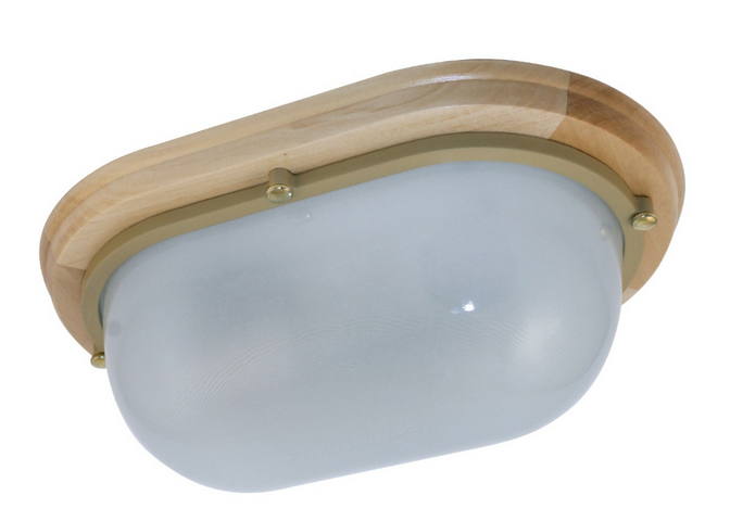 "Терма 1201" Овал большой НББ 03-100-017 IP65 (-45 +140°С) матовый /корпус дер. липа ИУ (028)