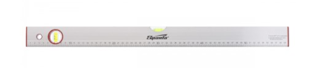 Уровень алюм.  60см 2 глазка, линейка// SPARTA 35106