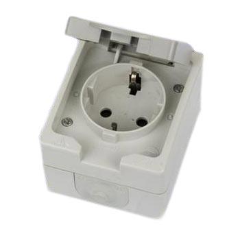 TDM  Вуокса Розетка 2П+З открытая установка 16А IP54 SQ1803-0007