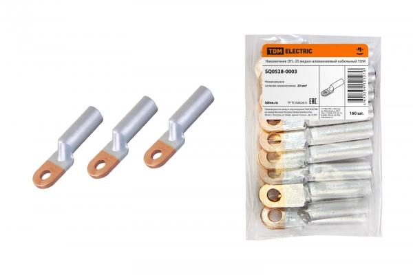 Наконечник ТАМ  25 ((DTL-25) медно-алюминиевый кабельный TDM