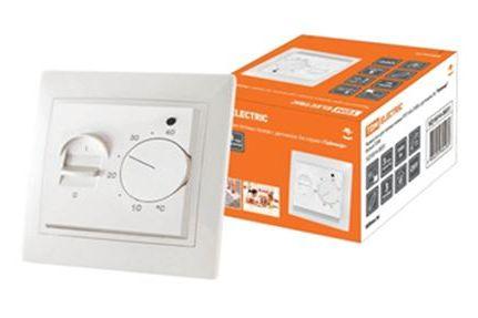 Термостат для теплых полов ТТП 16А 250В с датчиком 3м серия"Таймыр" белый TDM