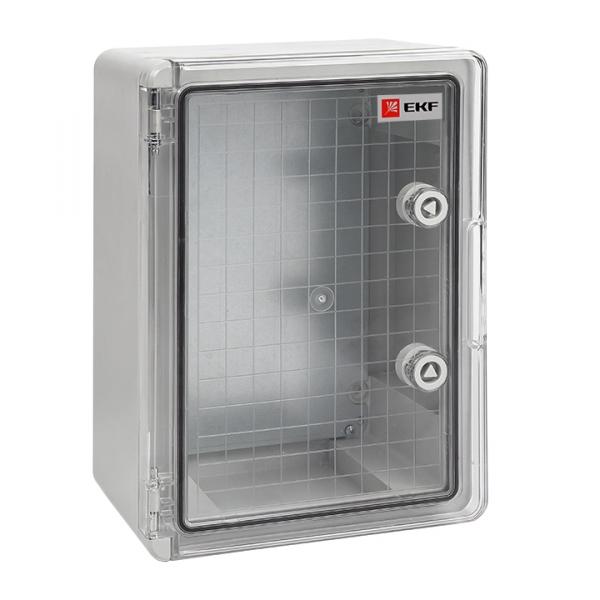 Бокс пластиковый с монтажной платой с прозрачной дверью 500х400х180 мм IP65 EKF PROxima