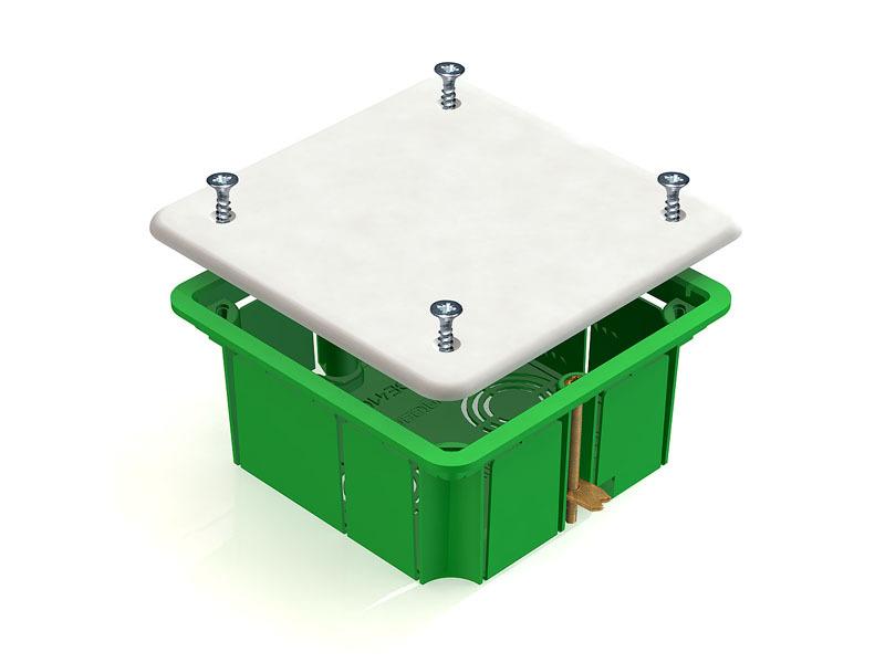 Коробка распаячная СП 115х115х45мм, крышка, металлические лапки, IP20, TDM SQ1403-0008