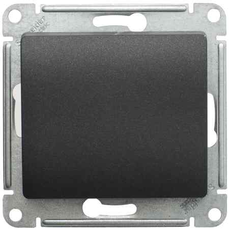 Schneider Electric Glossa Антрацит Кнопка нажимная, схема 1, 10АХ, механизм IP20 скрытая установка GSL000715