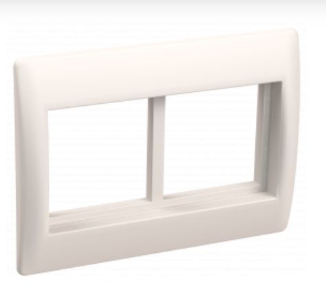 IEK  Праймер  Рамка и суппорт  Белый  для кабельных каналов на 4 модуля  75мм  CKK-40D-RSU4-075-K01